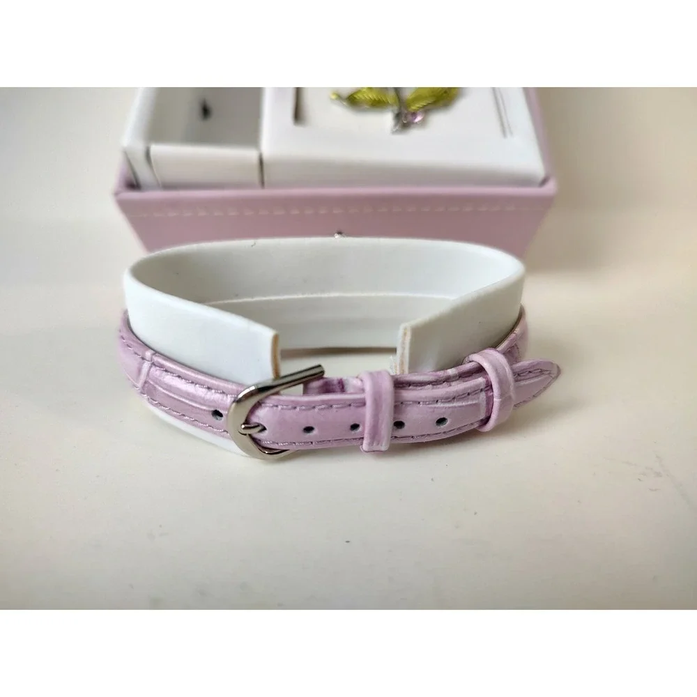 Gruen ladies watch and pin set purple‎ lavendar w/ box